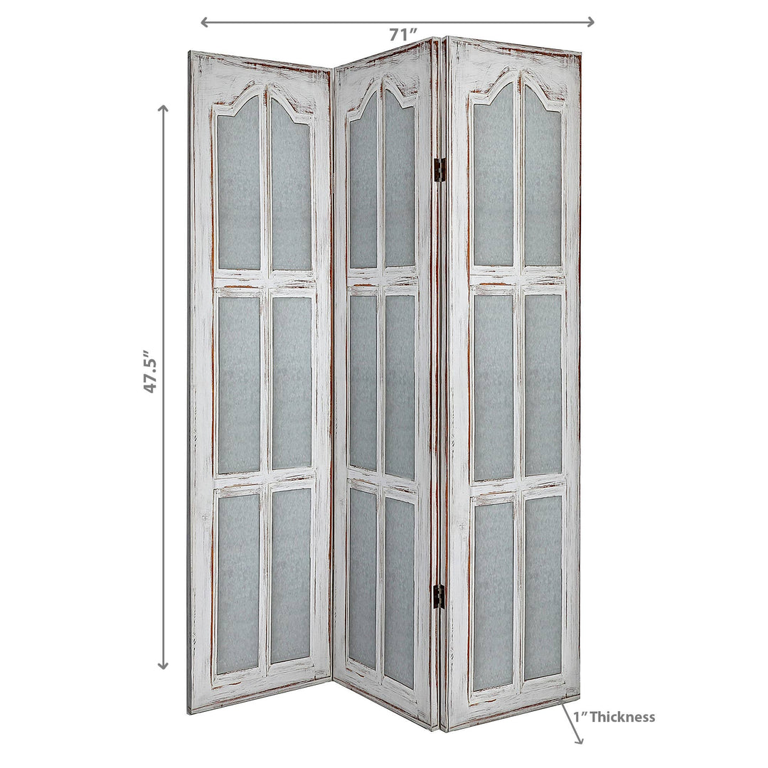 Double Sided Canvas Screen Arched Window Pane