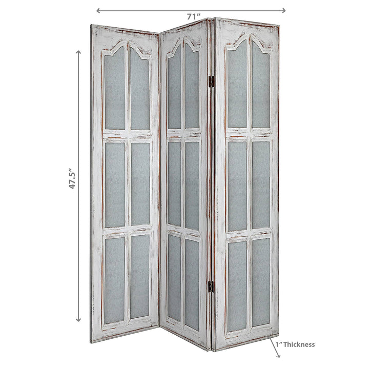 Double Sided Canvas Screen Arched Window Pane