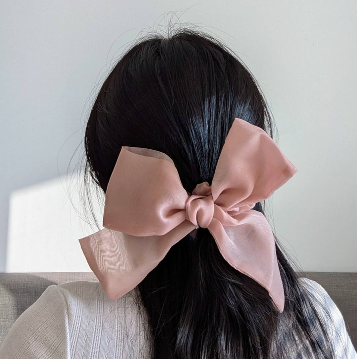 Janzy - Handmade Organza Hair Bow Scrunchies